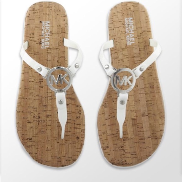 michael kors white jelly sandals